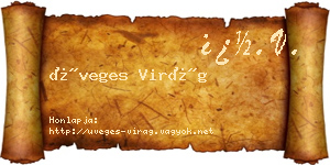 Üveges Virág névjegykártya